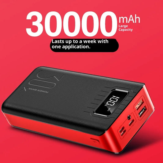 Power bank with a large capacity of 30000mAh fast charging for mobile phones